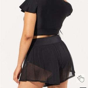 Torrid High Waist Mesh Flowy Swim Short